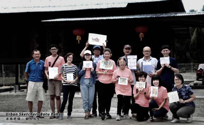 Urban Sketchers Batu Pahat Johor Malaysia Art Drawing Sketching 马来西亚 柔佛 峇株吧辖都市写生 艺术 画画 A001