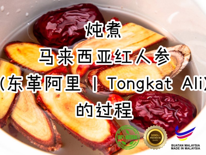 炖煮马来西亚红人参 (东革阿里 Tongkat Ali) 的过程