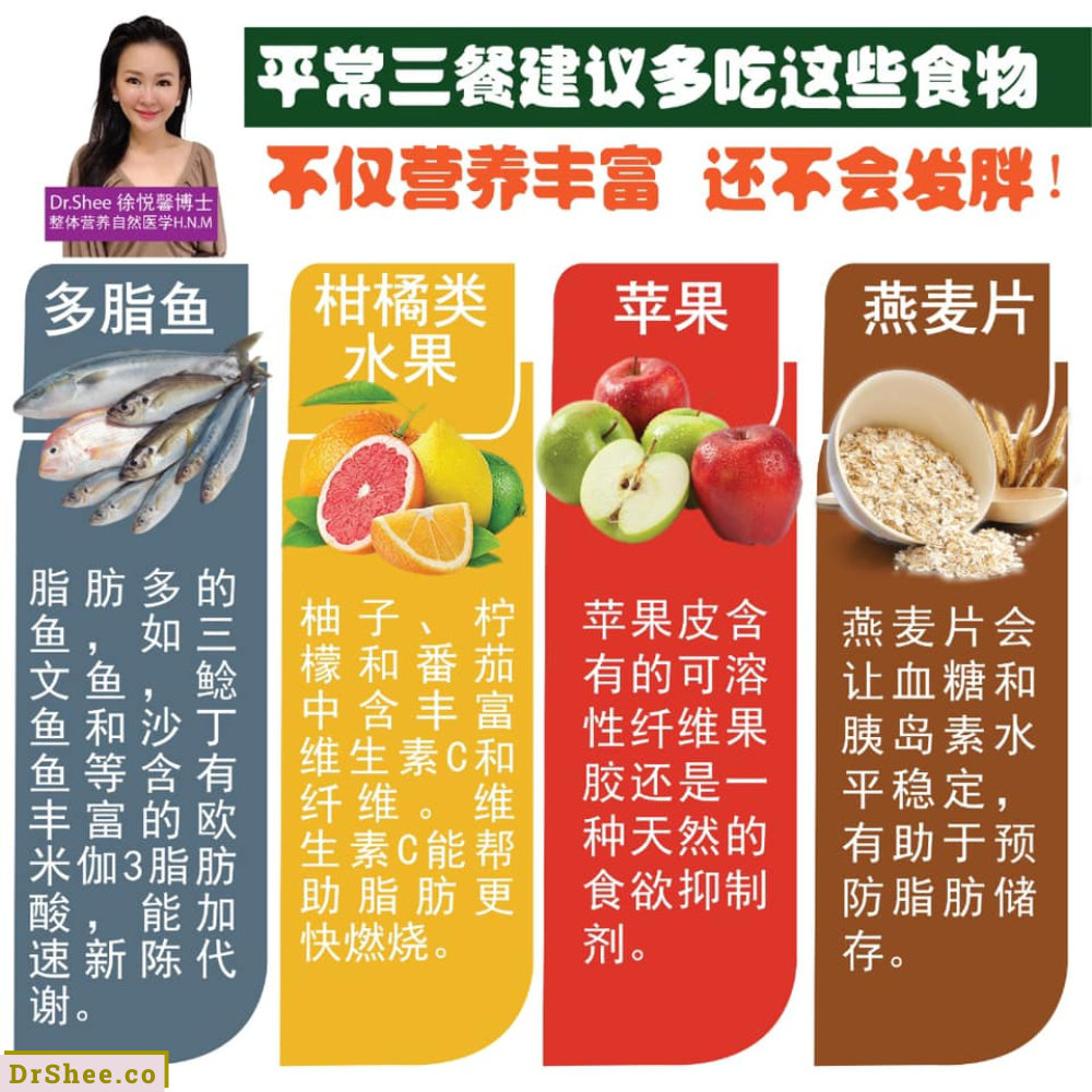 只要生活中常吃这八种食材 怎样都不会发胖 Dr Shee 吃一点就胖 这可能是你所选择的食材错了 Dr Shee 徐悦馨博士 整体营养自然医学 A03