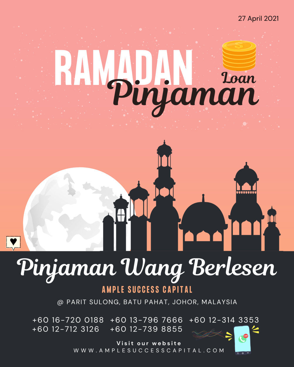 Pinjaman Wang Parit Sulong Pinjaman Wang Batu Pahat Pinjaman Wang Muar Pinjaman Wang Berlesen Parit Sulong Loan Ample Success Capital A04