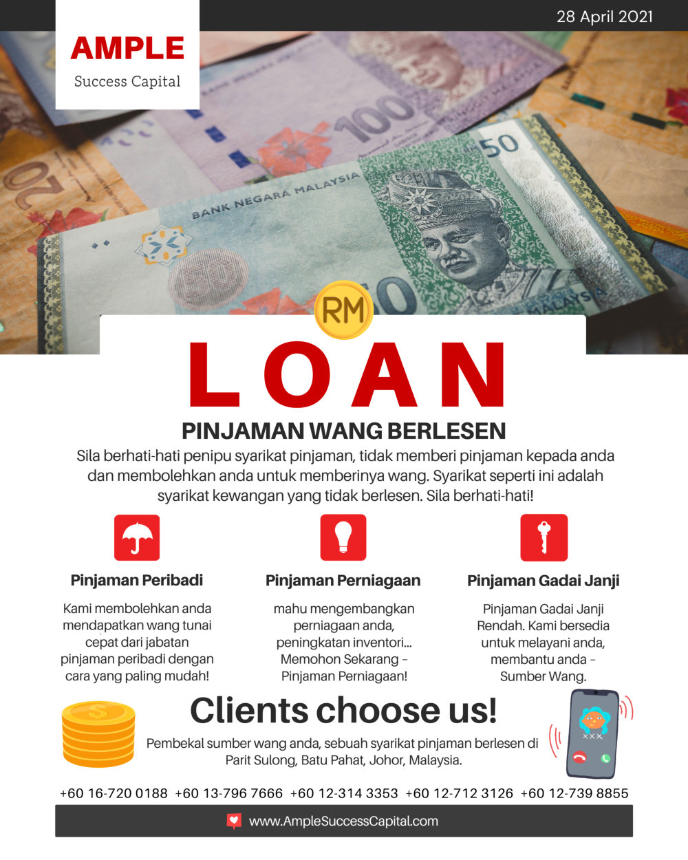 Pinjaman Wang Parit Sulong Pinjaman Wang Batu Pahat Pinjaman Wang Muar Pinjaman Wang Berlesen Parit Sulong Loan Ample Success Capital A05