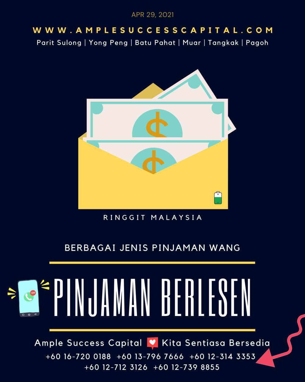 Pinjaman Wang Parit Sulong Pinjaman Wang Batu Pahat Pinjaman Wang Muar Pinjaman Wang Berlesen Parit Sulong Loan Ample Success Capital A06