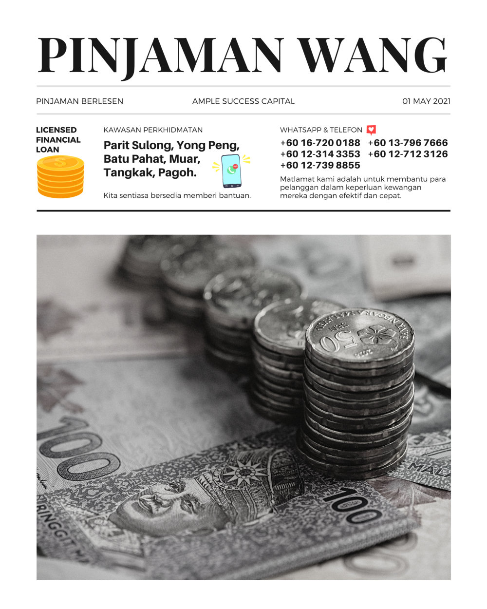 Pinjaman Wang Parit Sulong Pinjaman Wang Batu Pahat Pinjaman Wang Muar Pinjaman Wang Berlesen Parit Sulong Loan Ample Success Capital A08