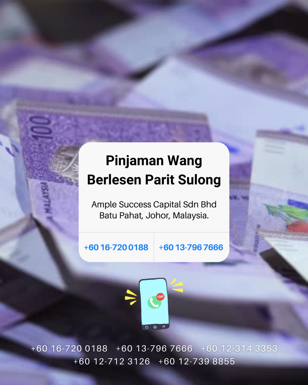 Pinjaman Wang Parit Sulong Pinjaman Wang Batu Pahat Pinjaman Wang Muar Pinjaman Wang Berlesen Parit Sulong Loan Ample Success Capital A24