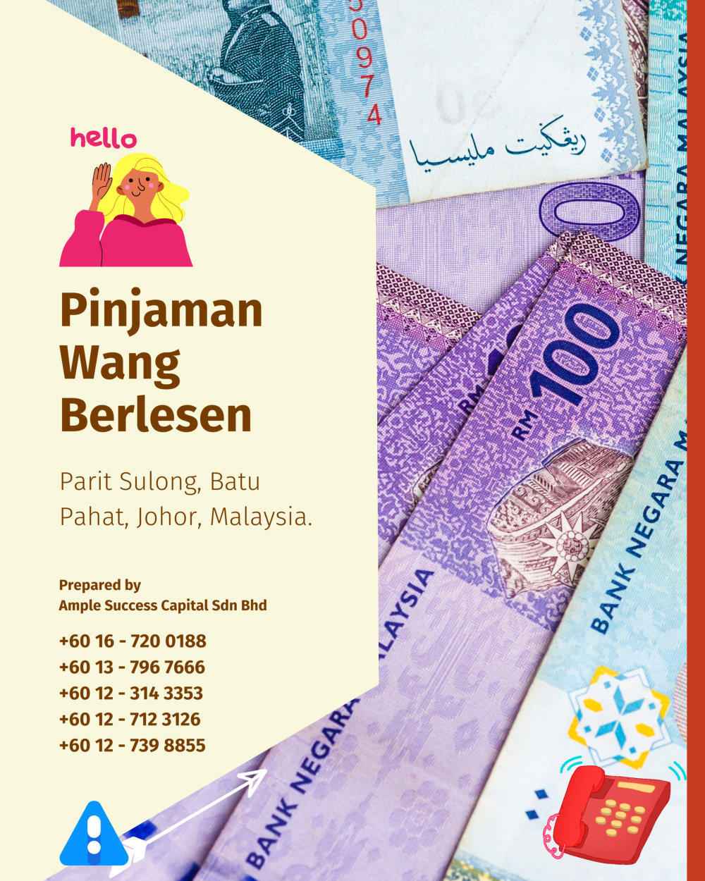 Pinjaman Wang Parit Sulong Pinjaman Wang Batu Pahat Pinjaman Wang Muar Pinjaman Wang Berlesen Parit Sulong Loan Ample Success Capital A25